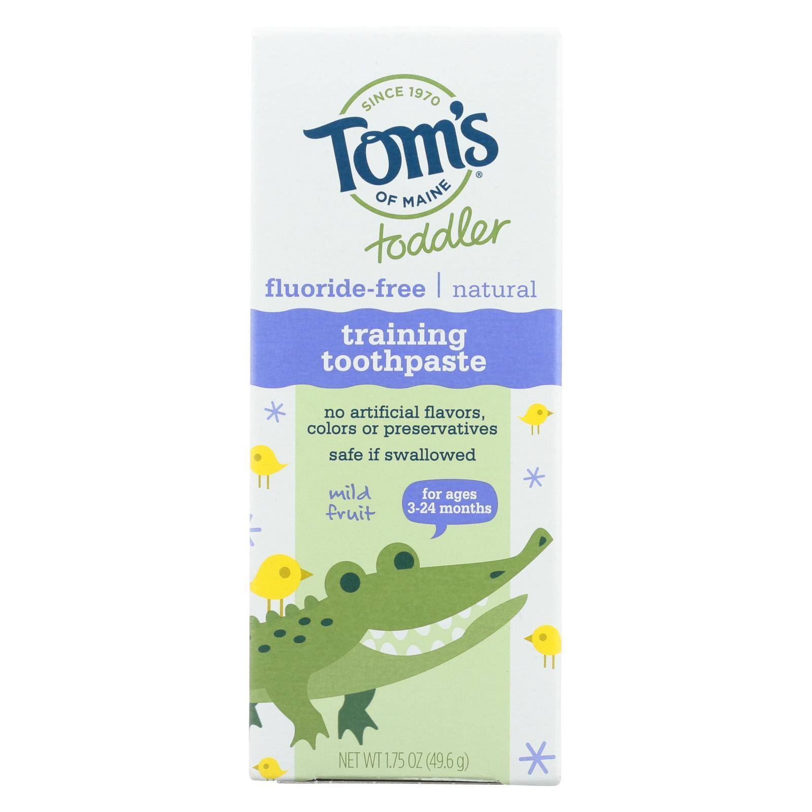 Toms of Maine Toddler Fluoride Free Natural Training Toothpaste - Mild Fruit, 1.75oz