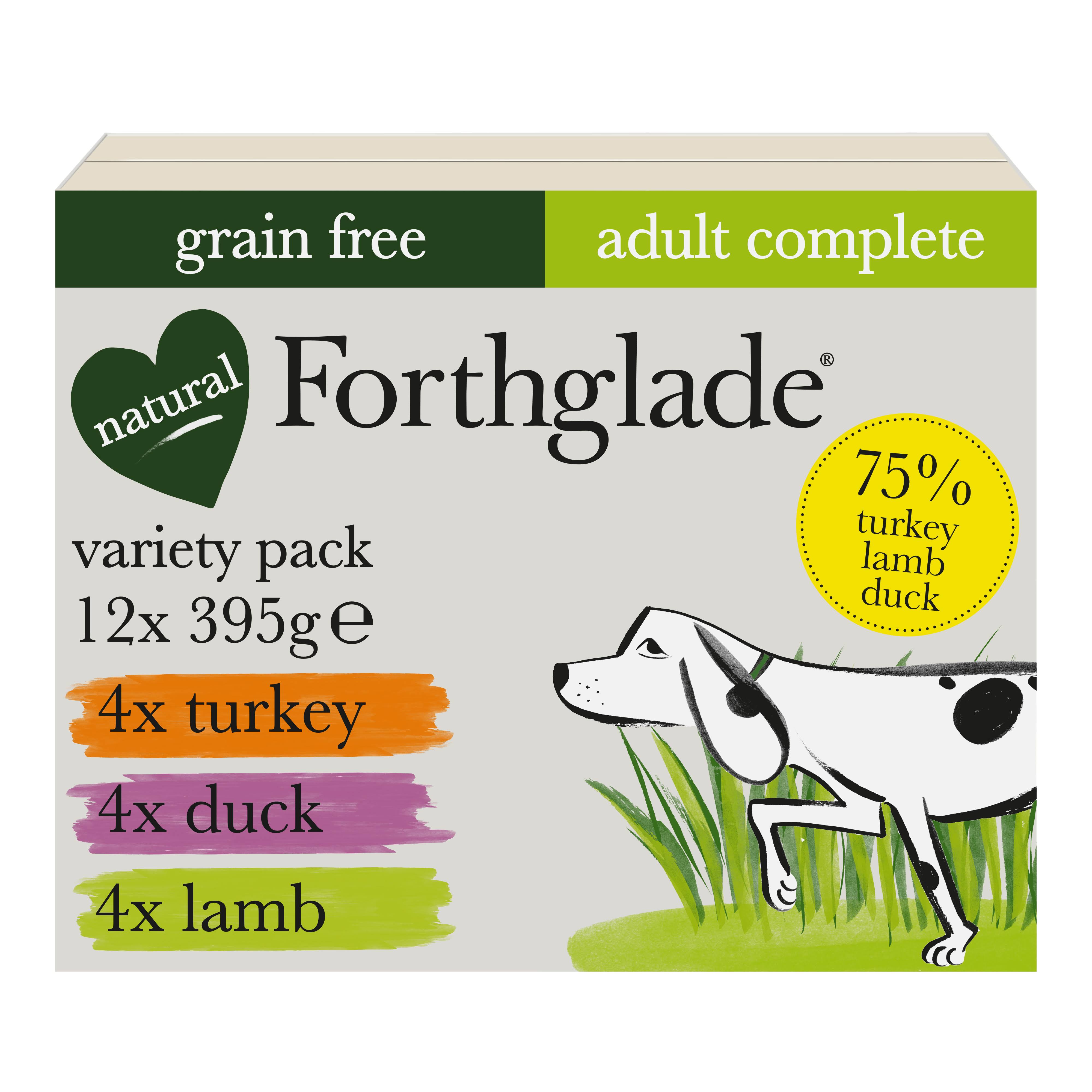 Forthglade Natural Complete Meal Adult Dog Food - 395g