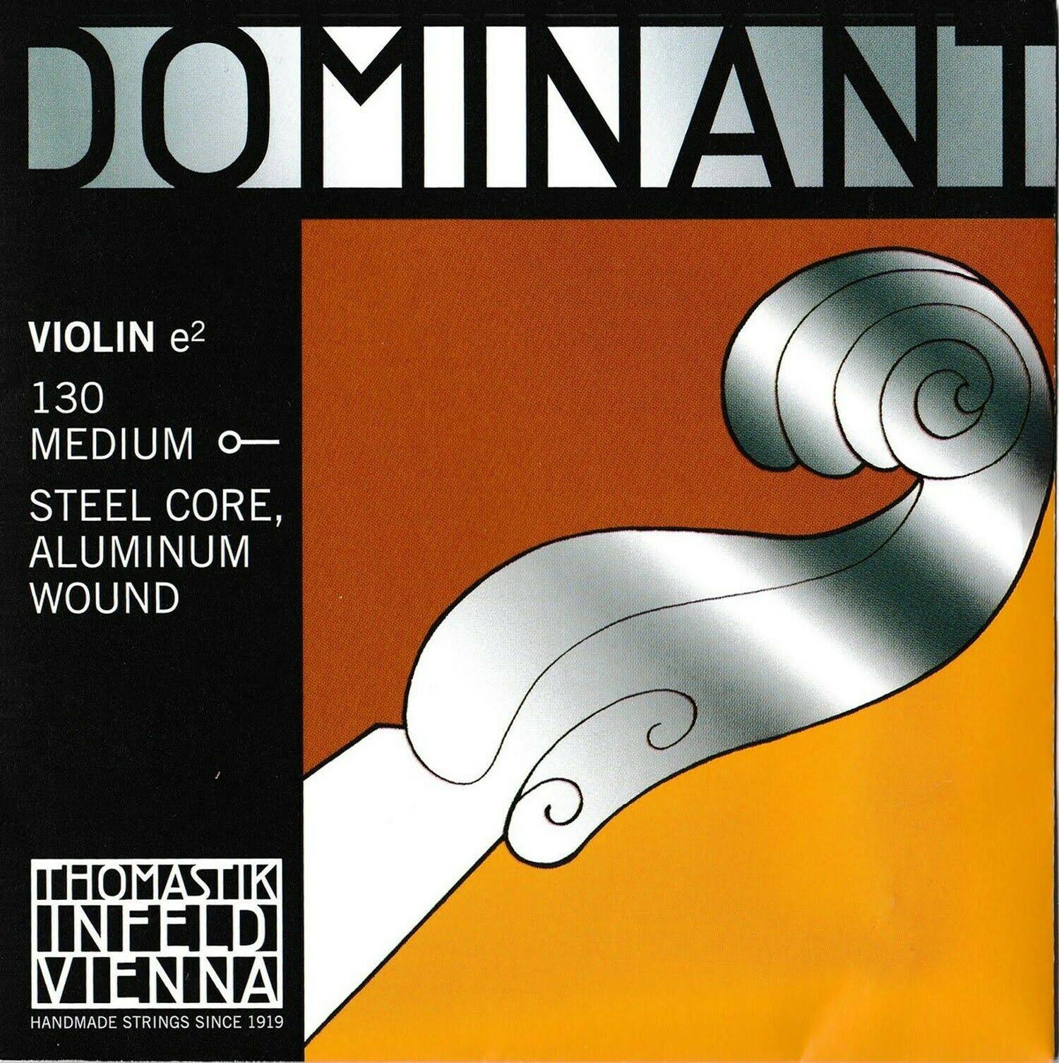 Dr Thomastik Dominant Violin String - Steel Core, 130 Medium