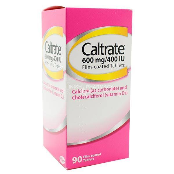 Caltrate 600mg/400 IU Film-Coated 90 Tablets