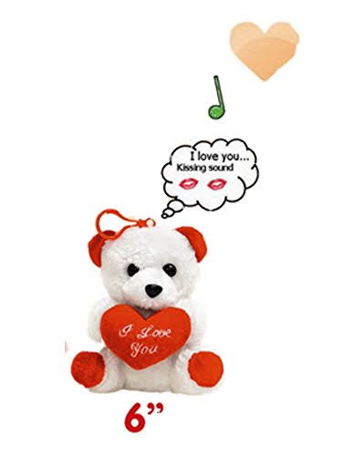 2130286 Valentines Day Talking Plush Bear with Clip on - Case of 144