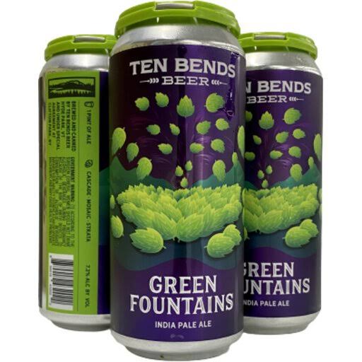 Ten Bends Green Fountains Hazy IPA 16oz Cans