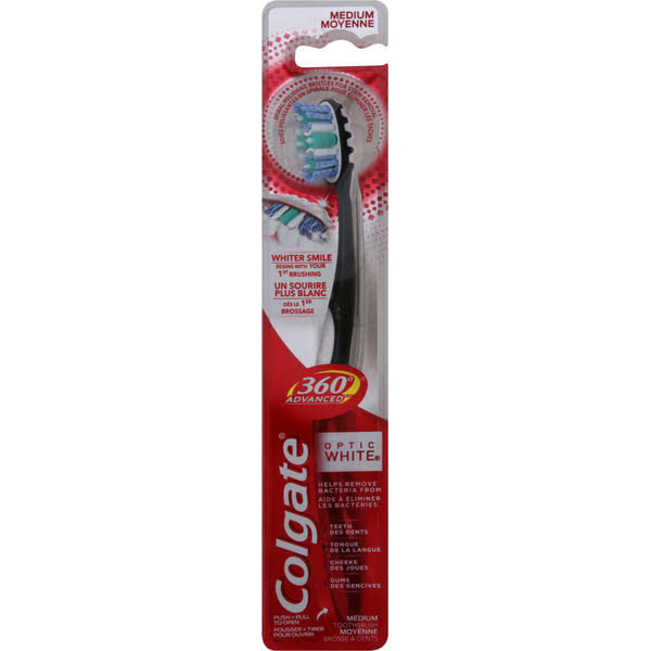 Colgate 360 Advanced Optic White Toothbrush - Medium