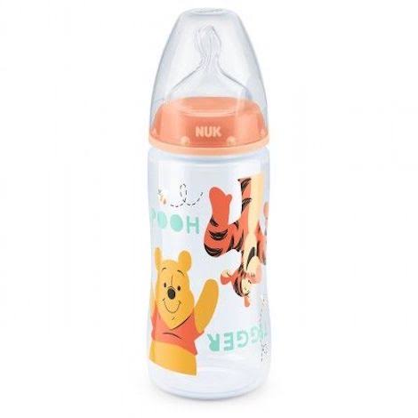 NUK Winnie The Pooh First Choice + 300ml Bottle 0-6 Months Silicone Teat
