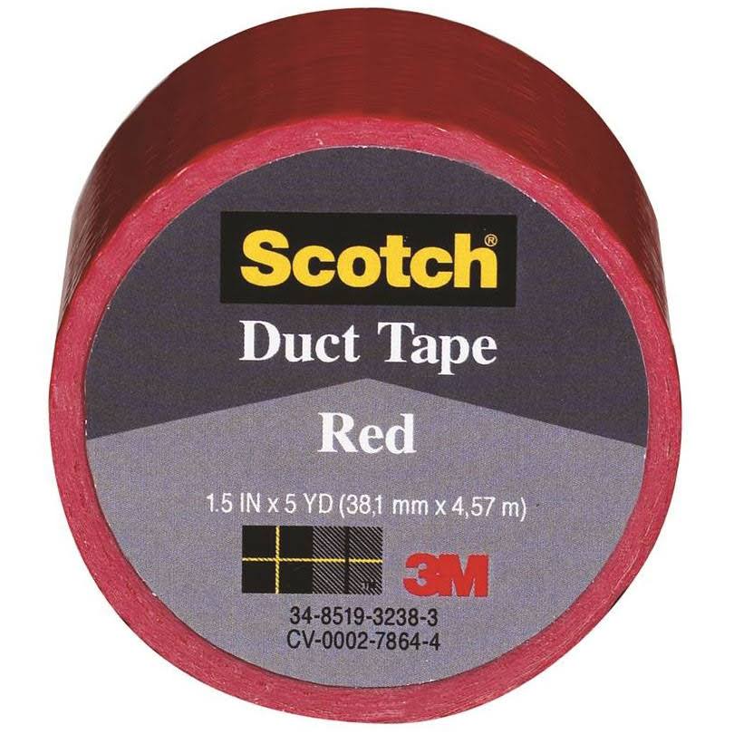 3M Scotch Multi Purpose Duct Tape - 5 Yards x 1 1/2", Red
