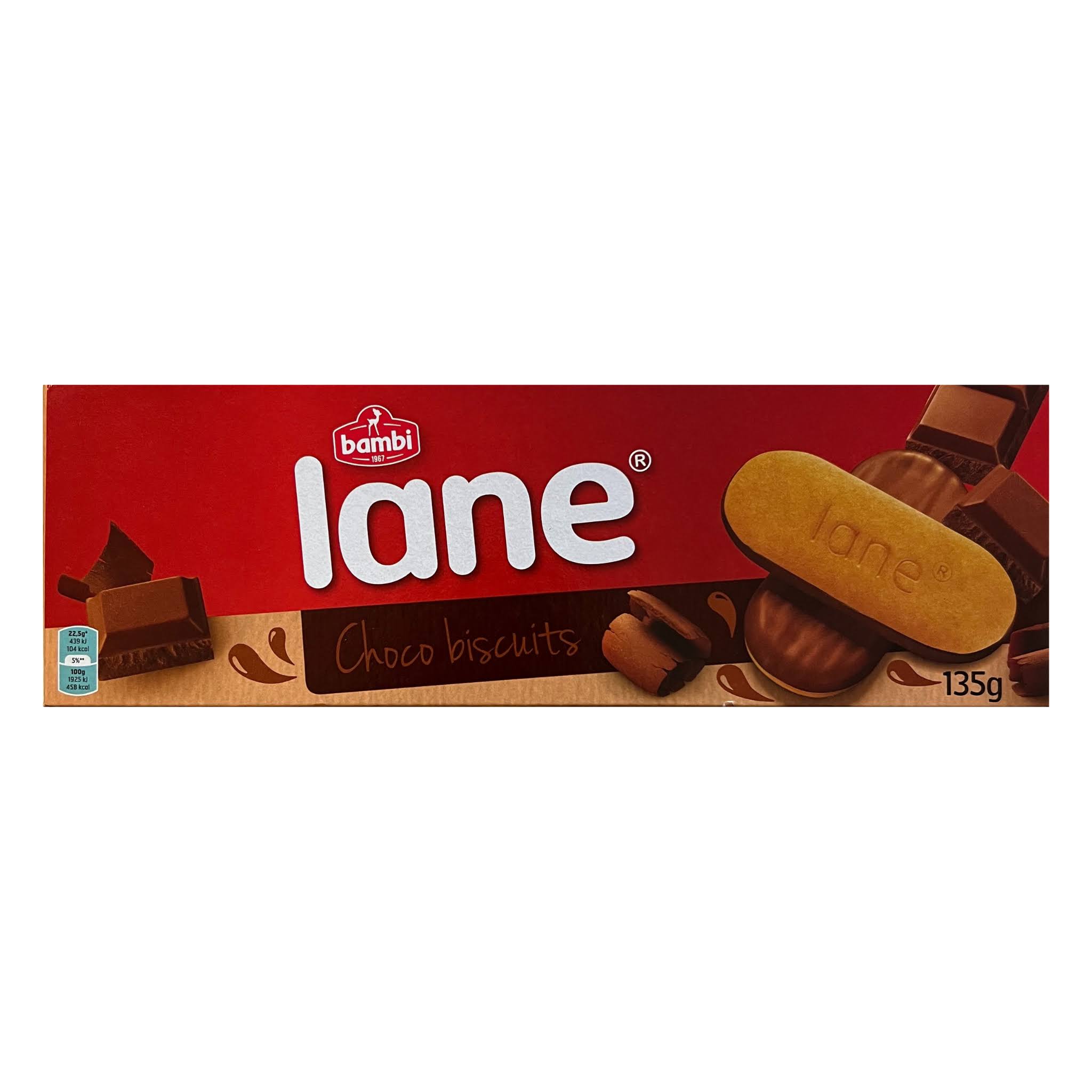 Bambi Chocolate Covered Lane Biscuits - 135g
