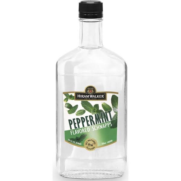 Hiram Walker Liqueur Peppermint Schnapps Bottle Glass 200 ml
