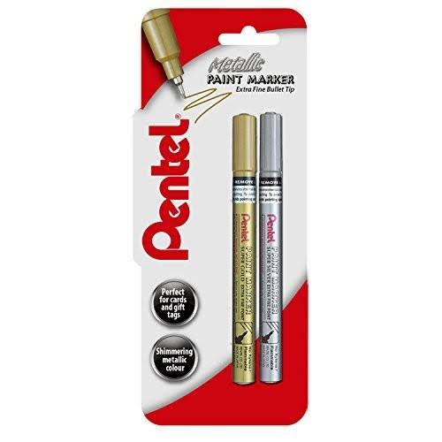 Paint Marker Bullet Tipped Sets - Gold/Silver (Packs of 2) Medium