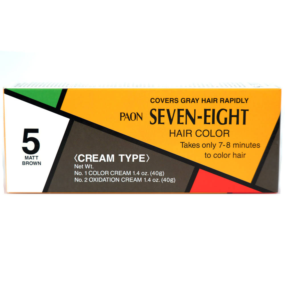 Paon Seven Eight Permanent Hair Color - 5 Matt Brown