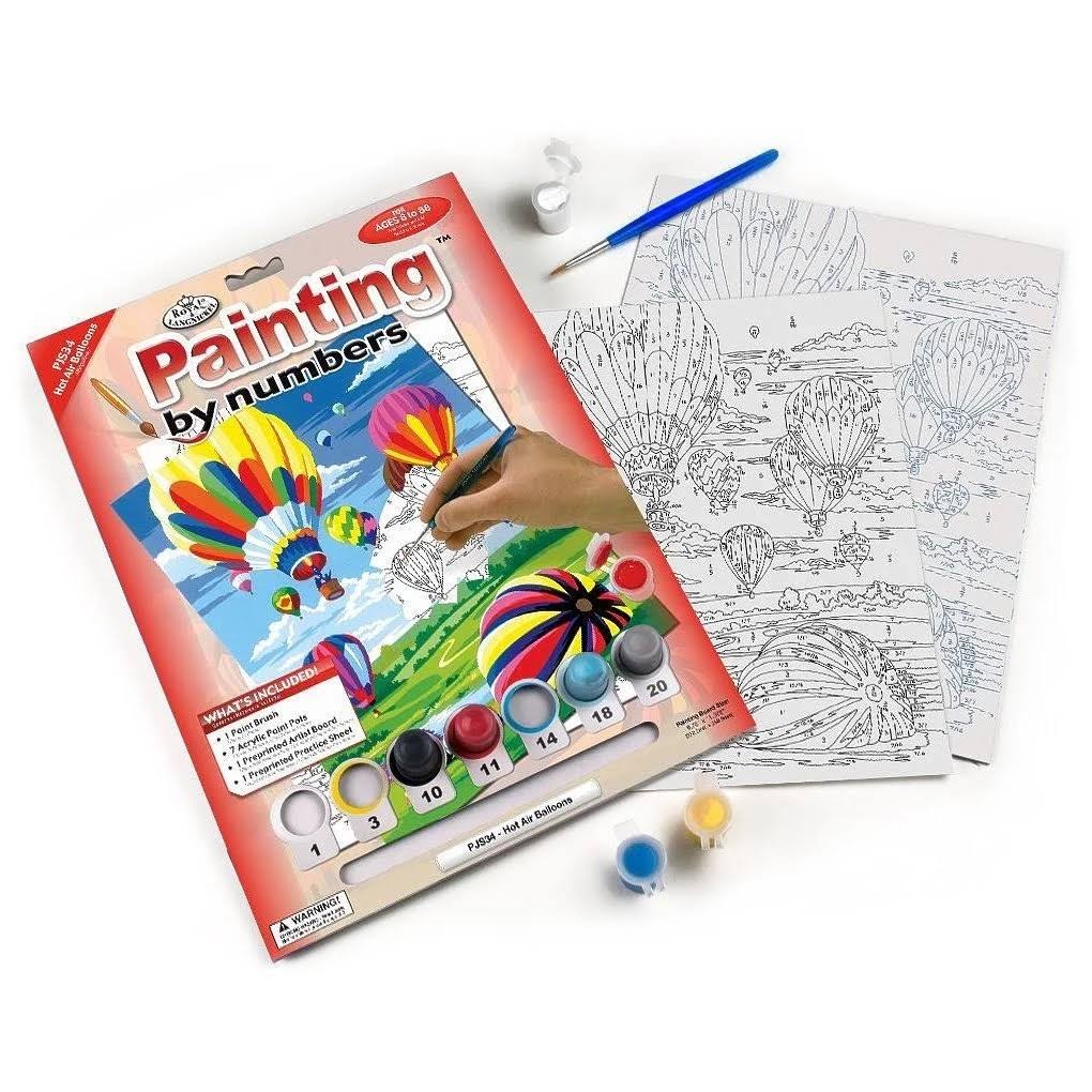 Royal and Langnickel Painting by Numbers Junior Small Art Activity Kit - Hot Air Balloons