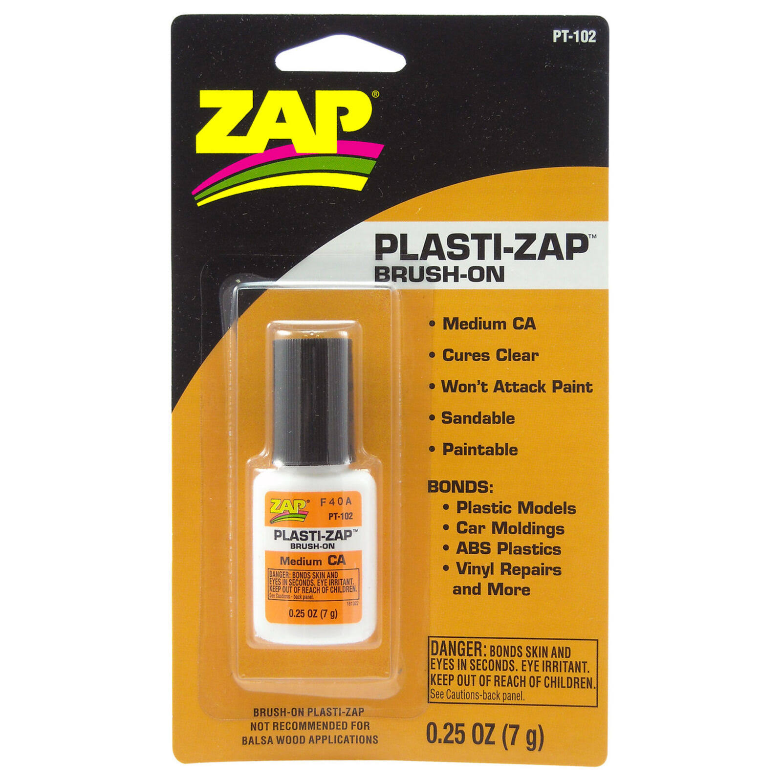 Zap Plasti-Zap Brush-on Glue - 0.25oz