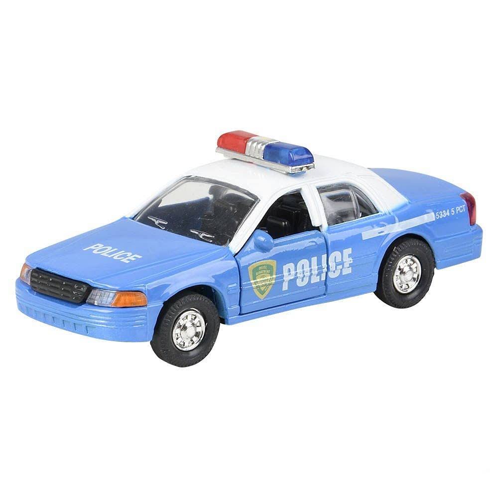 Die Cast Pull Back - Black Police Car