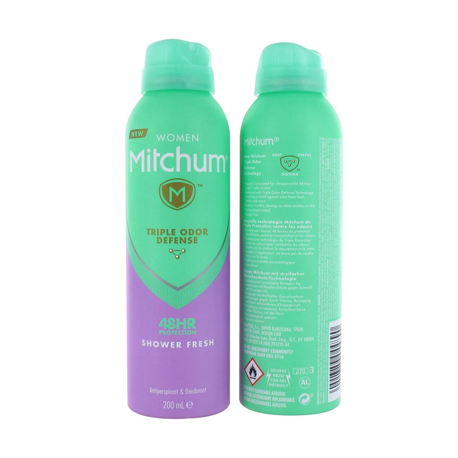 Mitchum Women Triple Odor Defense 48hr Protection Antiperspirant and Deodorant - Shower Fresh, 200ml