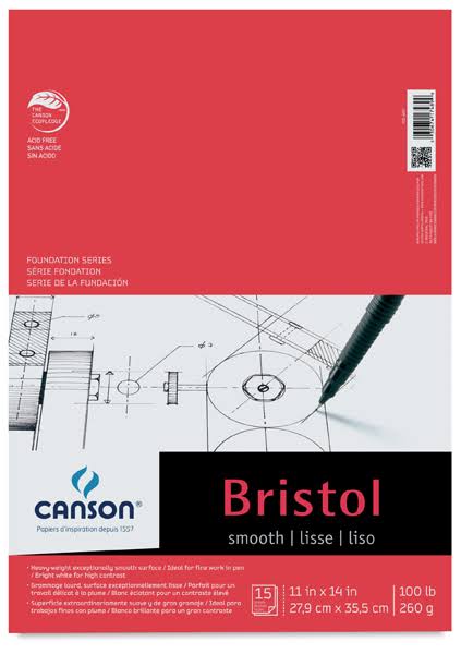 Canson Foundation Series Bristol Pad - Smooth, 11" x 14"