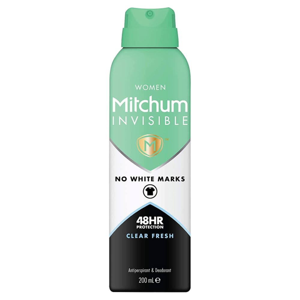 Mitchum Invisible Women 48HR Protection Anti-Perspirant and Deodorant - Clear Fresh, 200ml