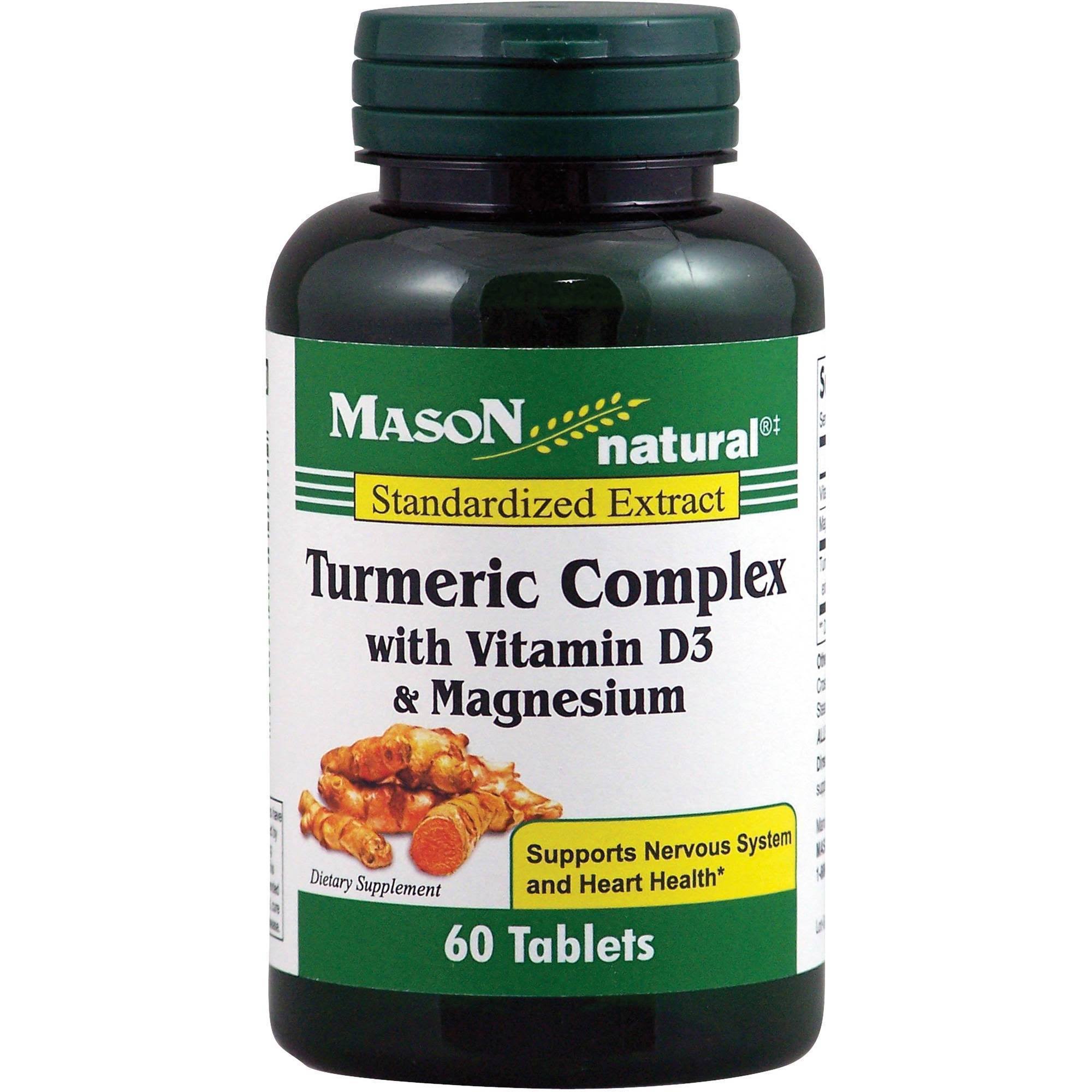 Mason Natural Turmeric Complex with Vitamin D3 & Magnesium Dietary Supplement