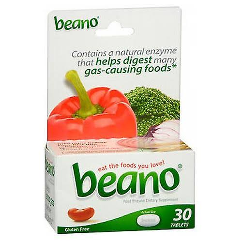 Beano Food Enzyme Dietary Supplement - 30 Tabs