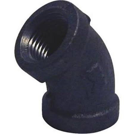 B and K 45 Degrees Black Elbow - 1"