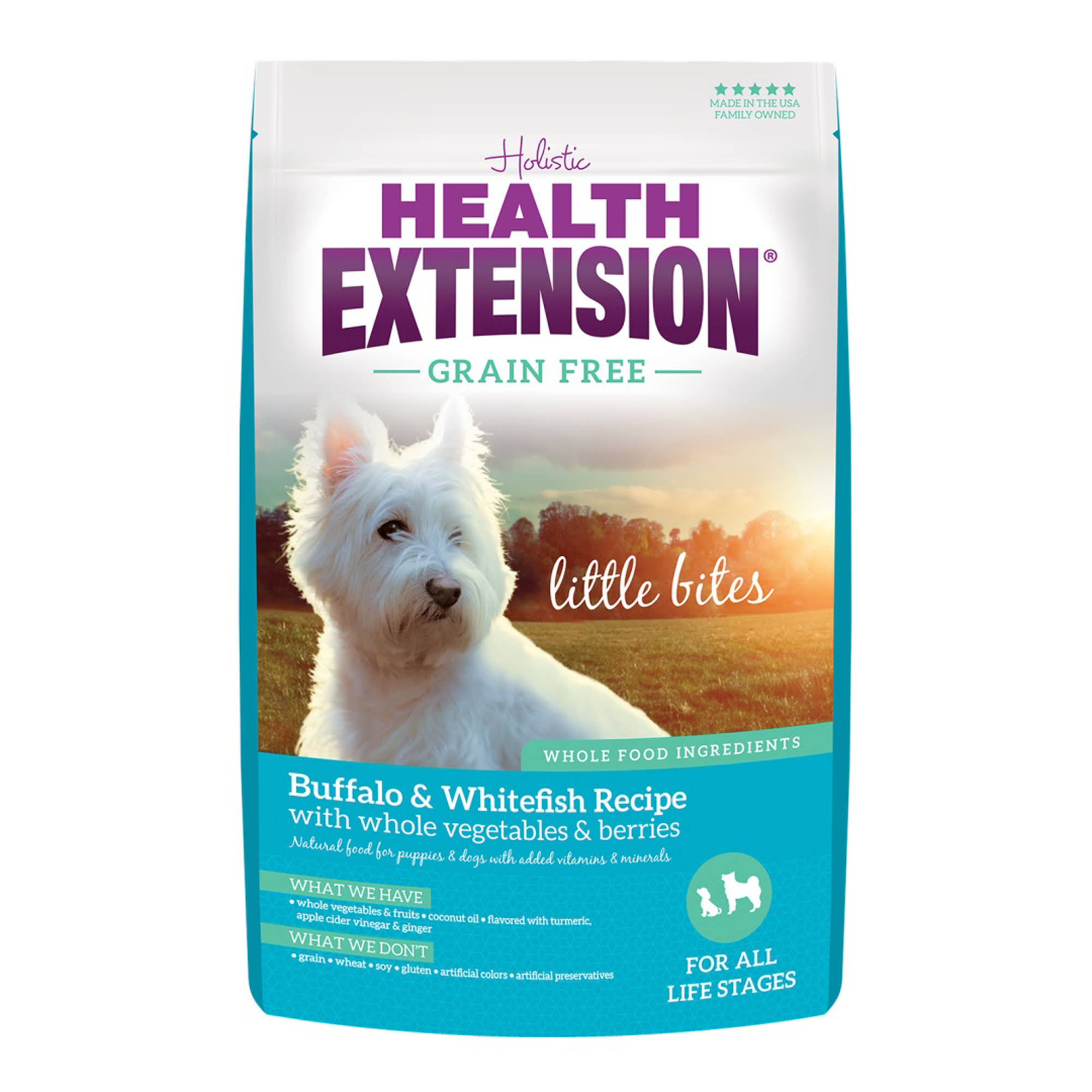 Health Extension Grain Free Little Bites Dog Food - Buffalo and Whitefish, 23.5lb