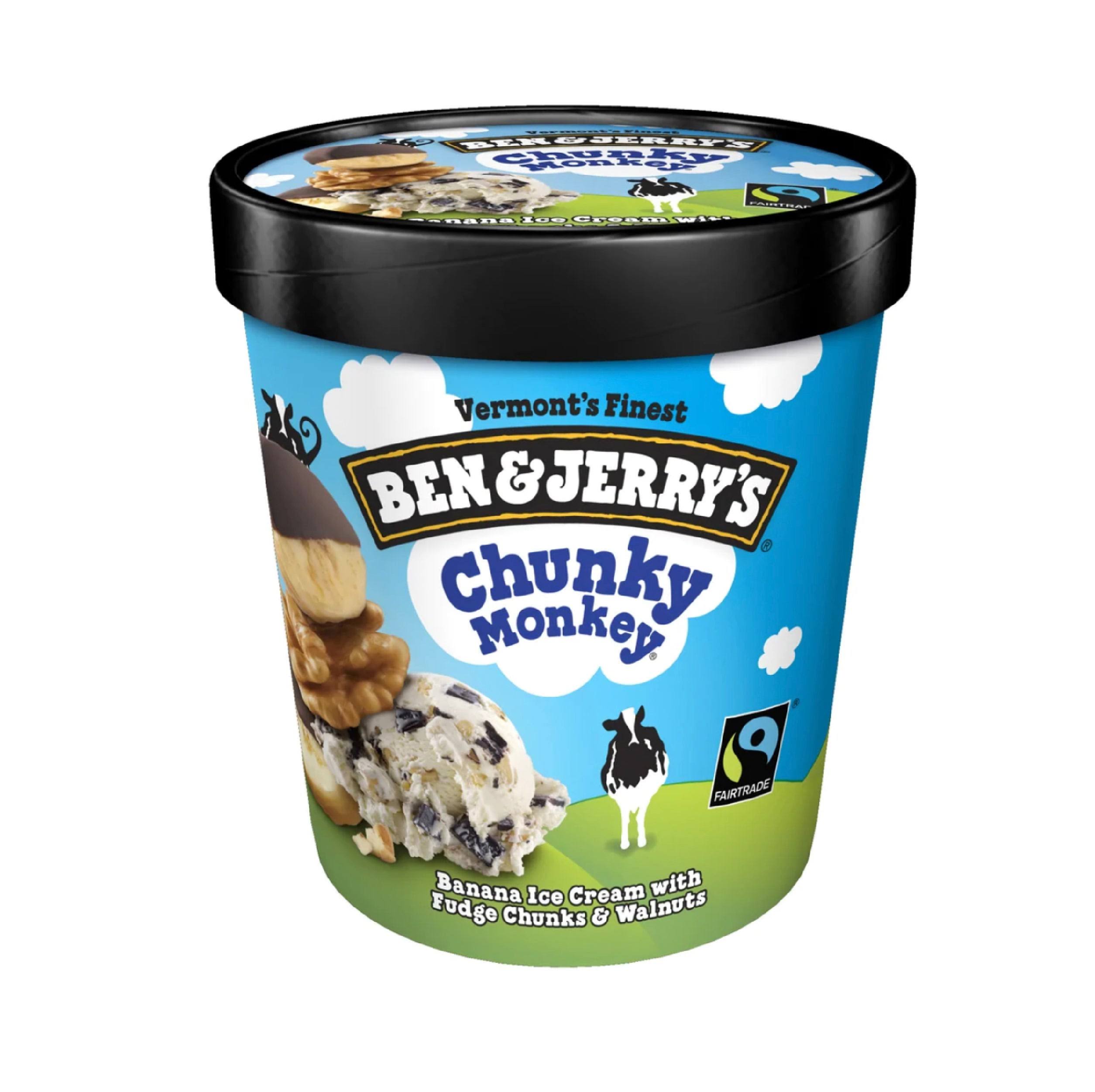 Ben and Jerry's Ice Cream - Chunky Monkey, 16oz