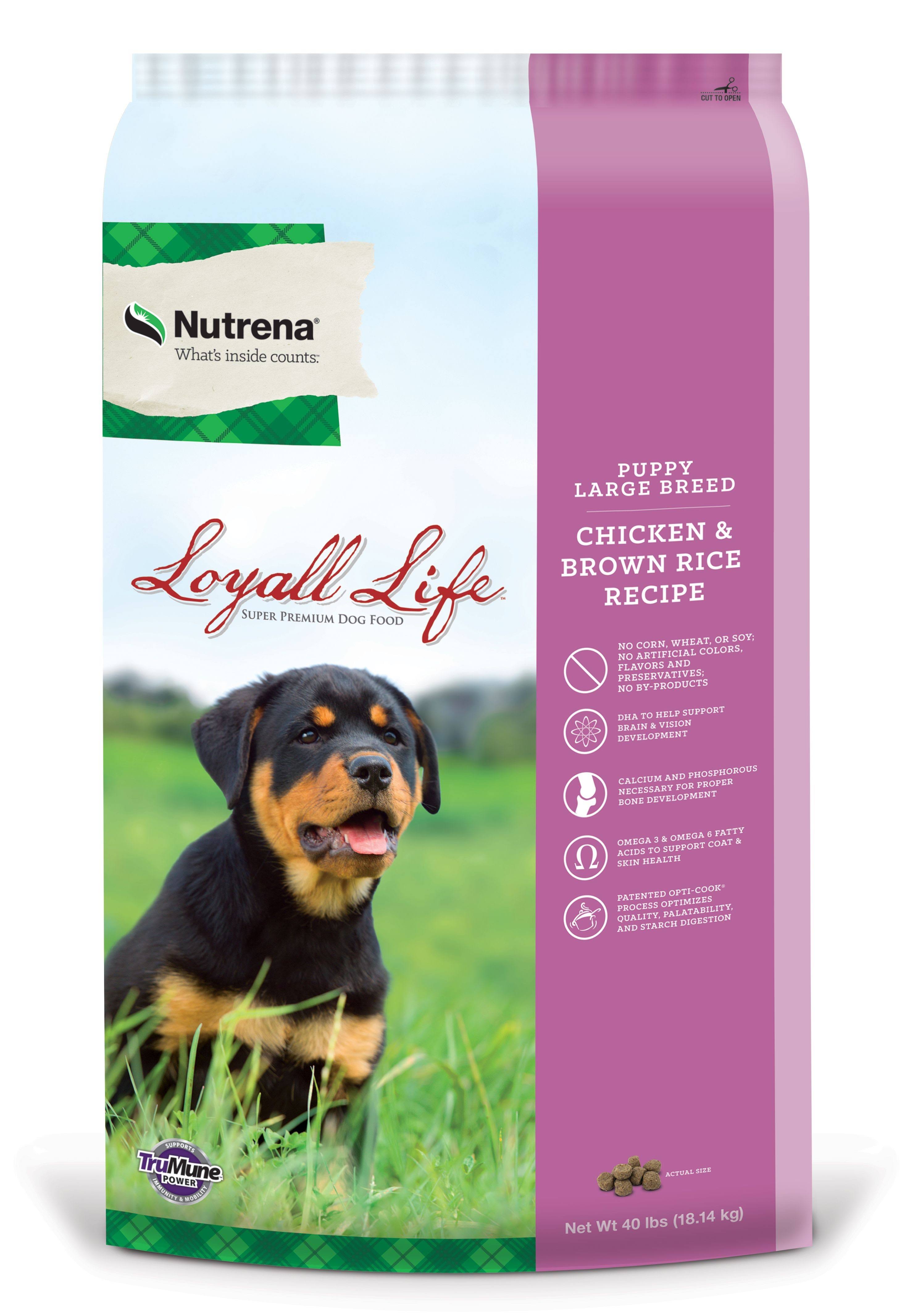 Nutrena Loyall Life Premium Dog Food - Large Breed Puppy, Chicken & Rice, 40lbs