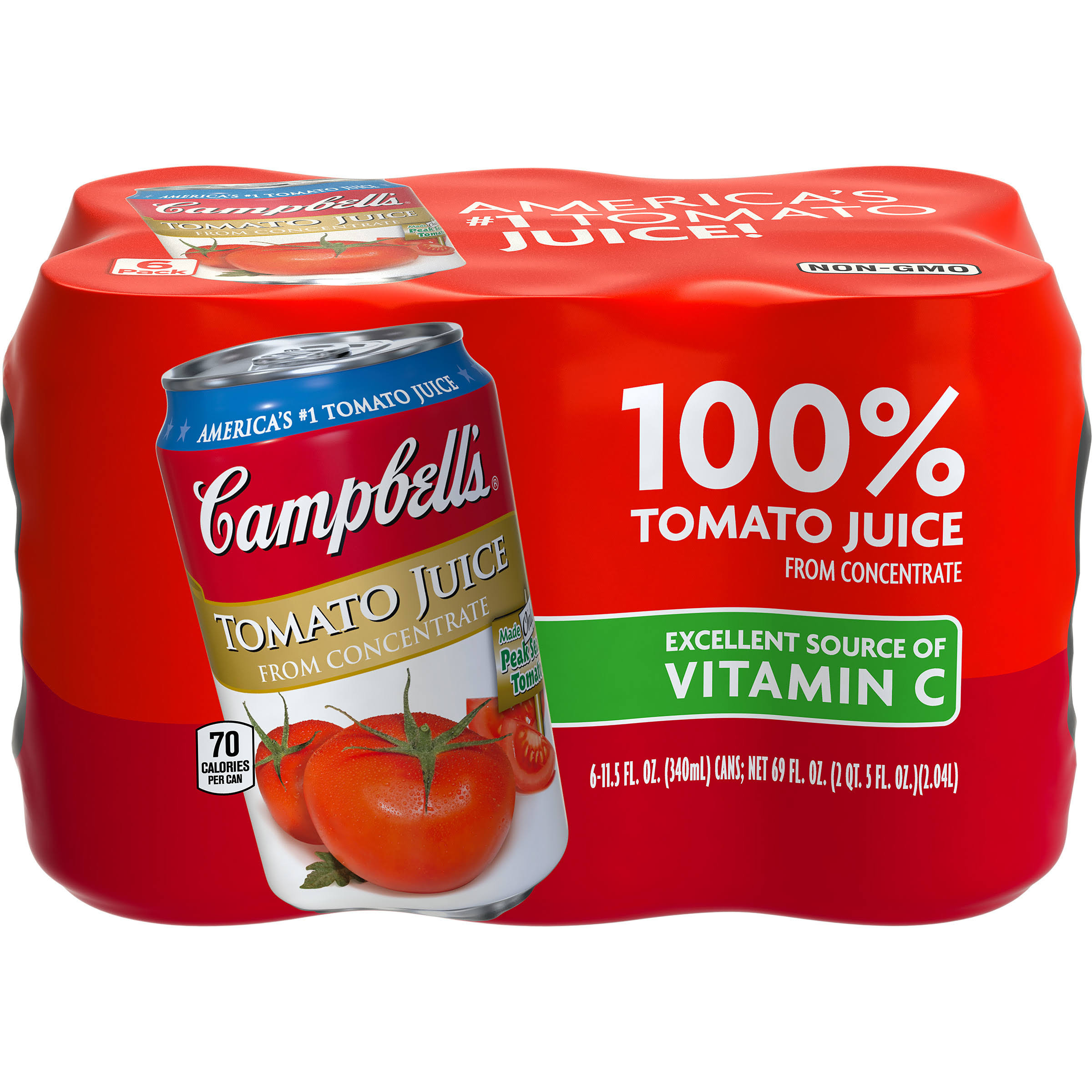 Campbell's 100% Tomato Juice - 11.5oz, 6ct
