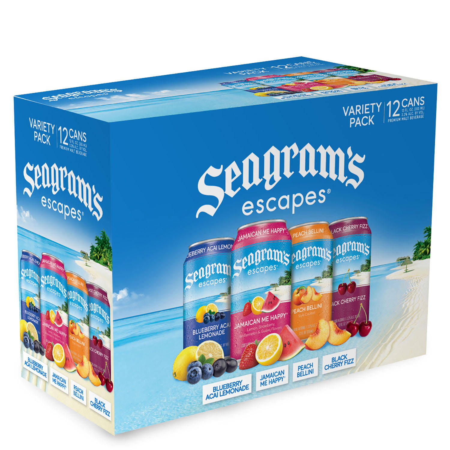 Seagram's Escapes Variety Pack - 12 x 12oz