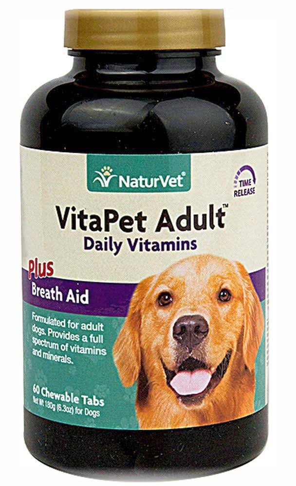 NaturVet VitaPet Adult Dogs Daily Vitamins Chewable Tablets - x60