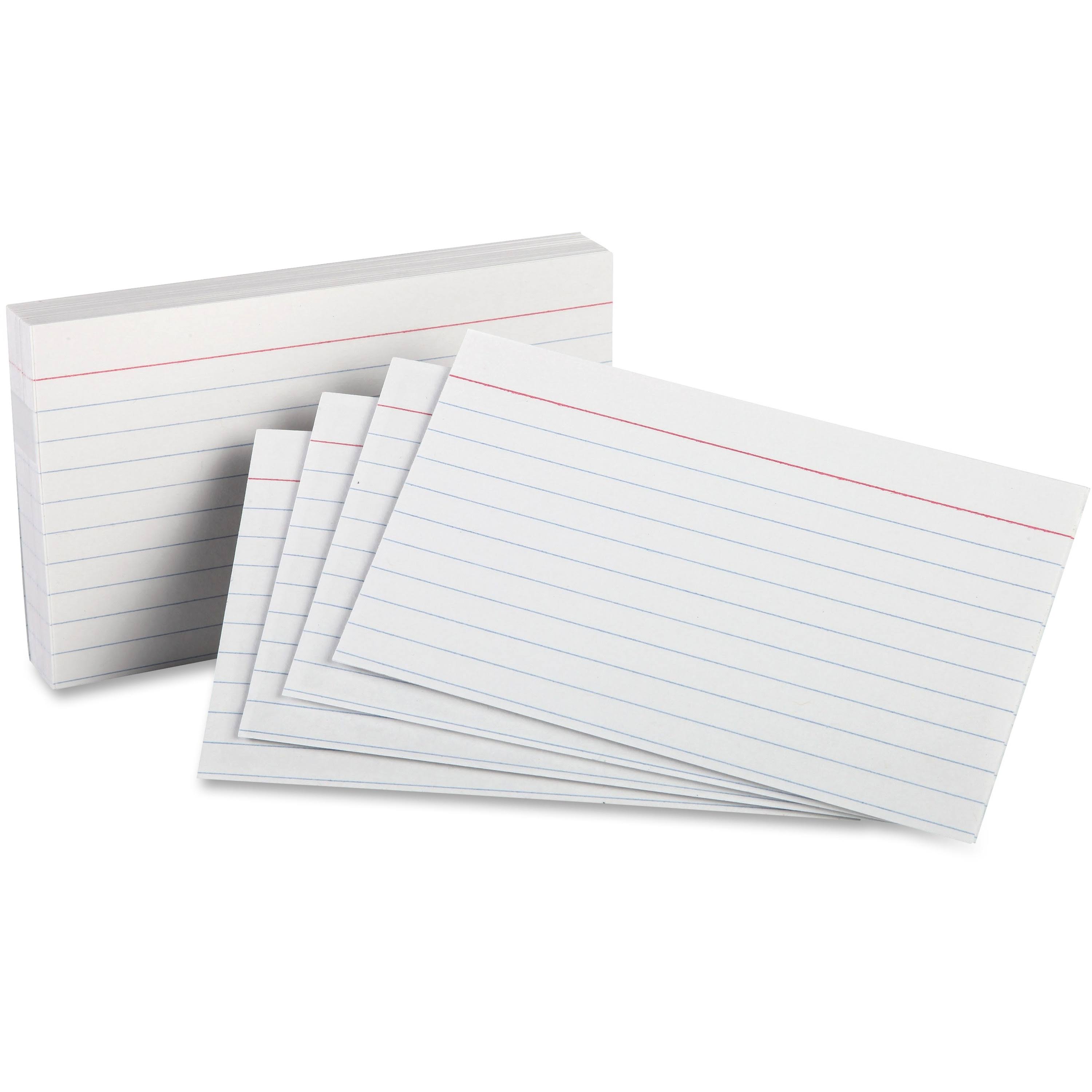 Oxford 31 Ruled Index Cards - 3" x 5", White, 100 Cards