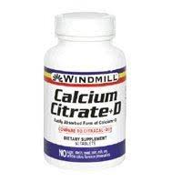 Windmill Calcium Citrate Plus Vitamin D Supplement - 120 Tablets
