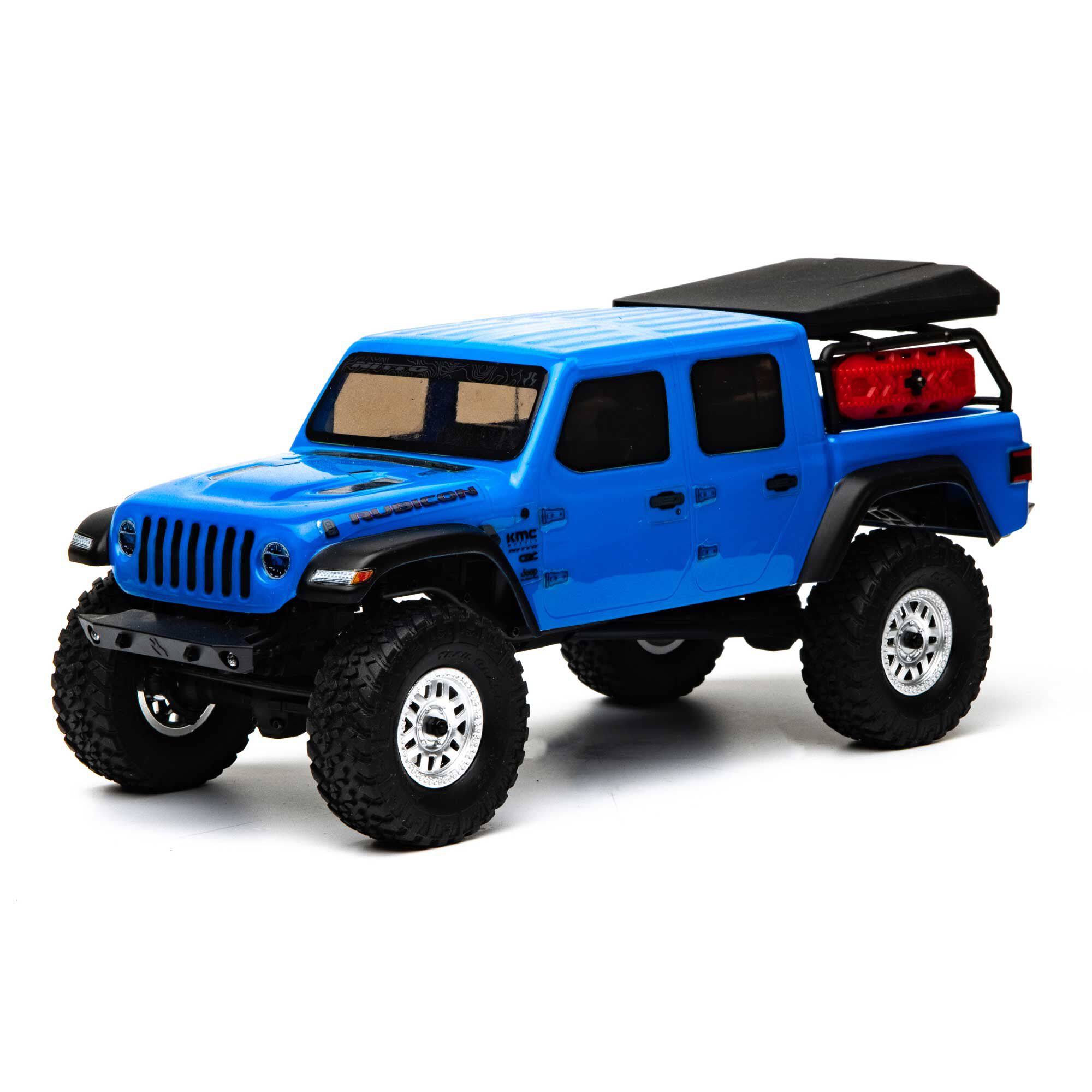Axial 1/24 Scx24 Jeep JT Gladiator 4WD Rock Crawler Brushed RTR, Blue