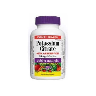 Webber Naturals Potassium Citrate High Absorption Supplement - 90ct