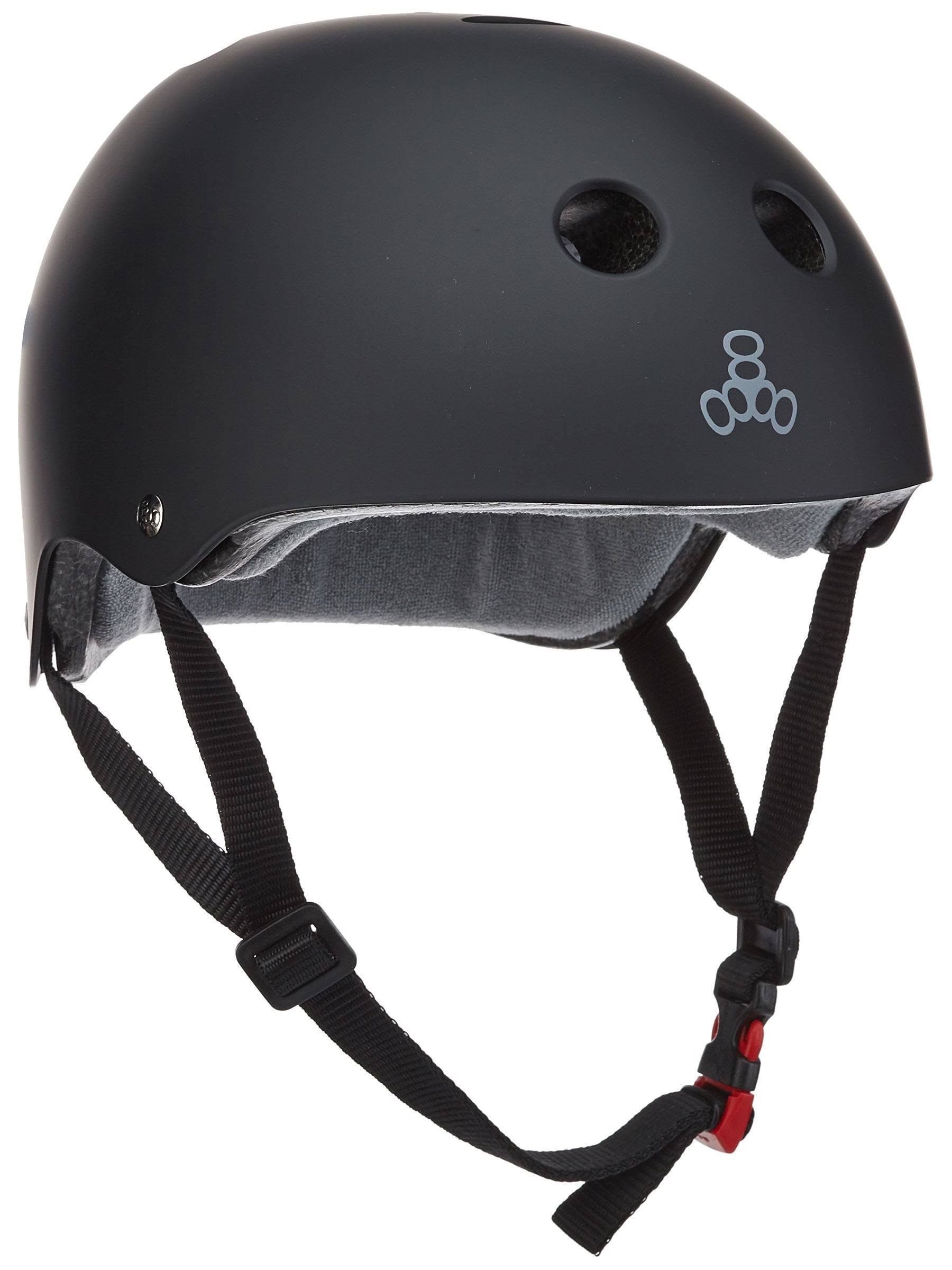 Triple Eight Certified Sweatsaver Helmet - Black Rubber - XL/XXL