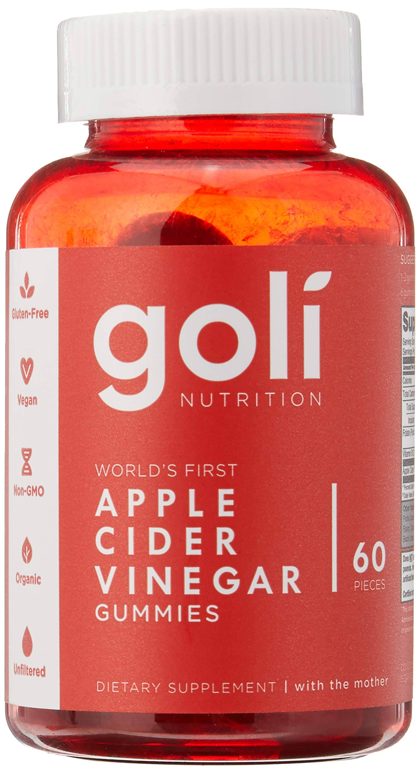 Goli Nutrition Apple Cider Vinegar Gummies 60 Pieces