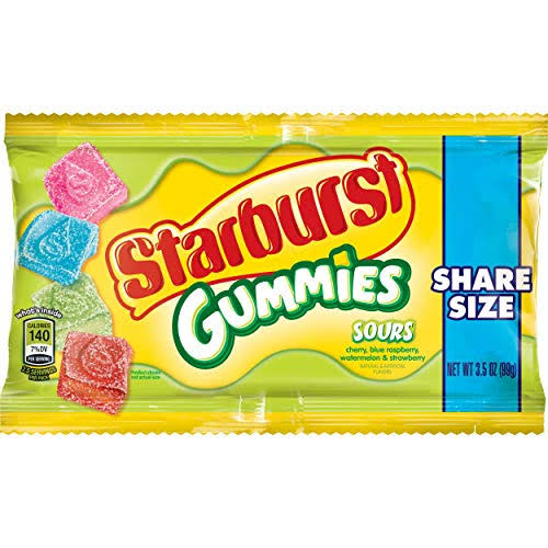 Starburst Sours Gummies - Share Size, 3.5oz