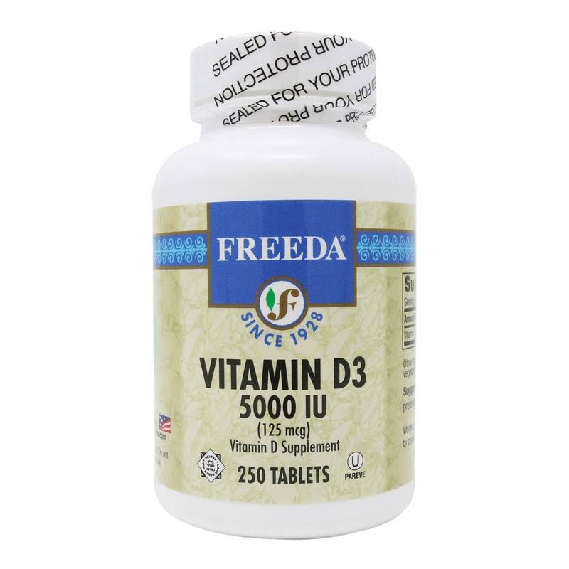 Freeda Kosher Vitamin D3 5000 IU - 250 Tablets