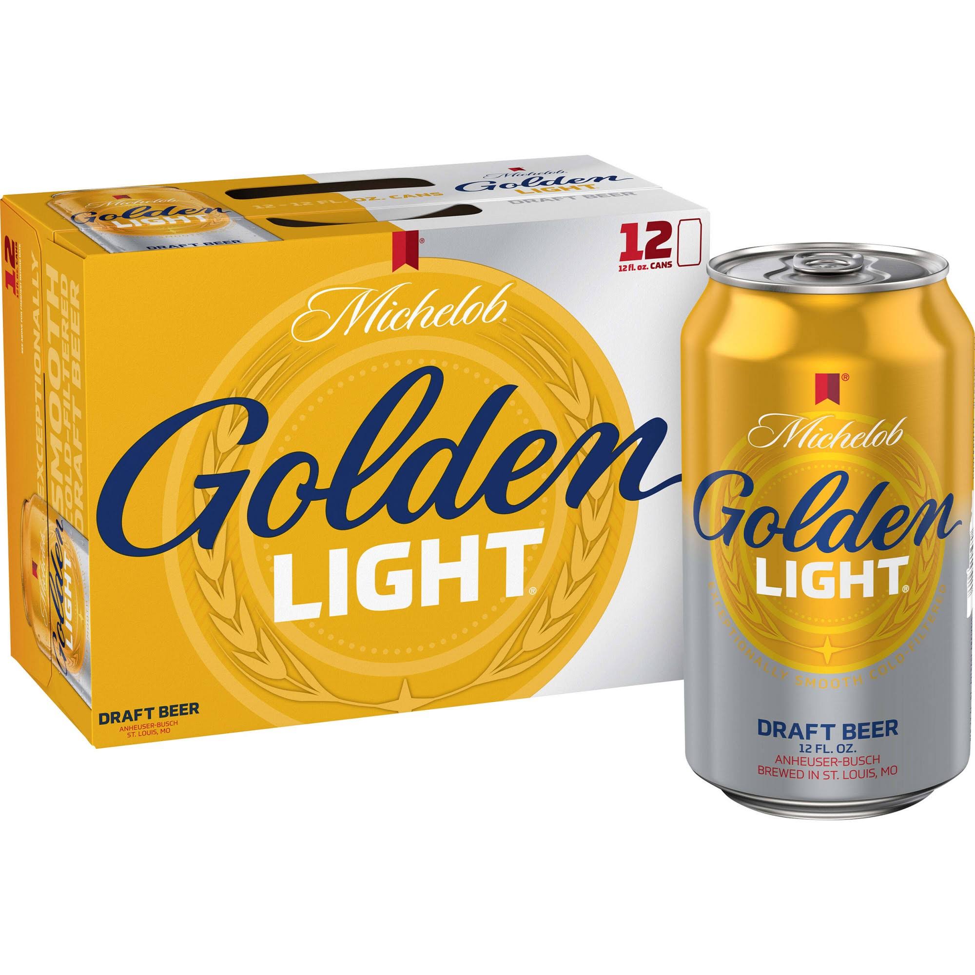 Michelob Golden Light Draft Beer - 12pk, 12oz