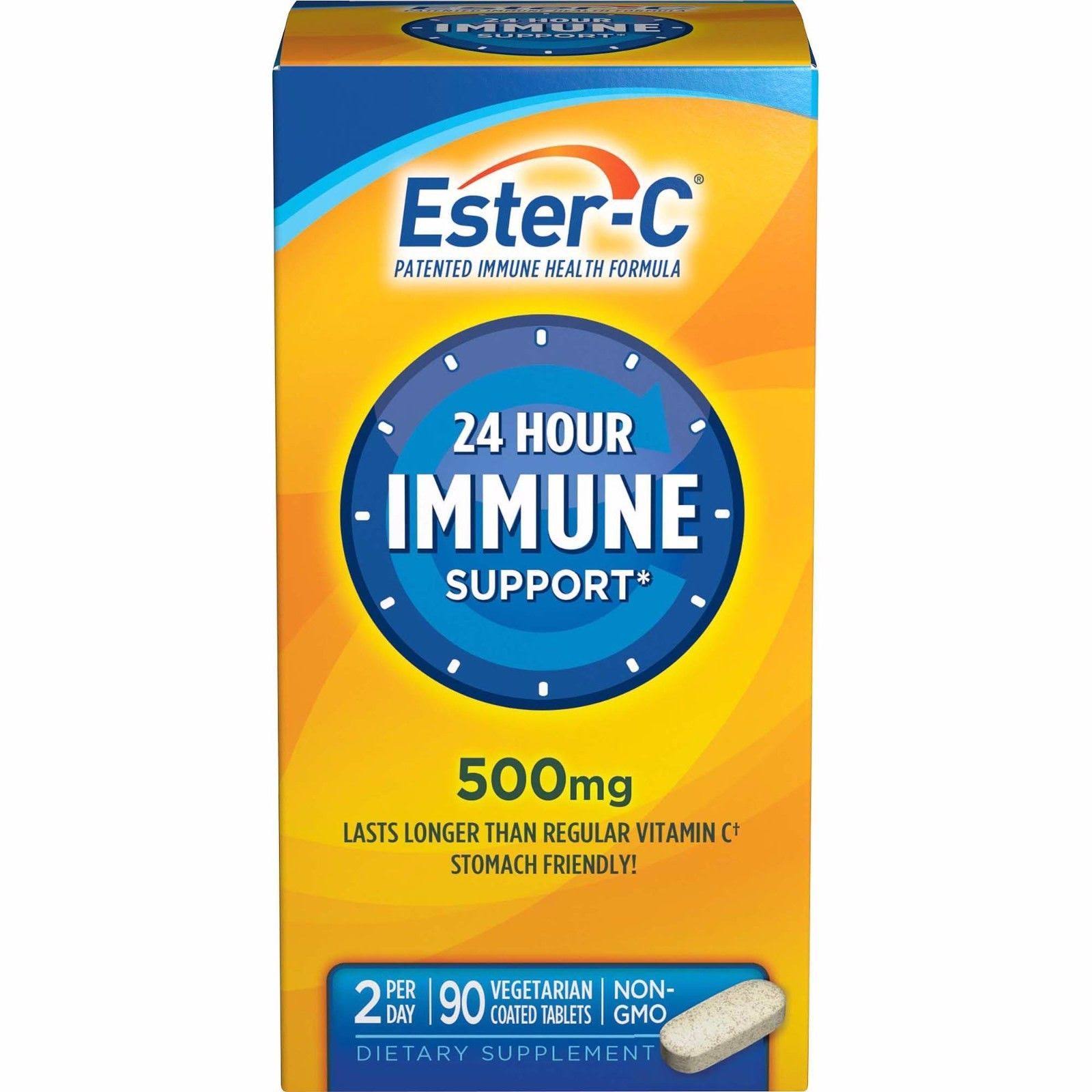 Ester C Better Vitamin C 24 Hour Immune Support Coated Tablet Supplement - 500mg, 90ct
