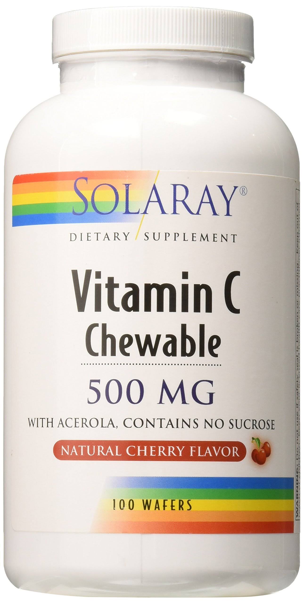 Solaray Chewable Vitamin C 500mg - Cherry, 100 Tablets