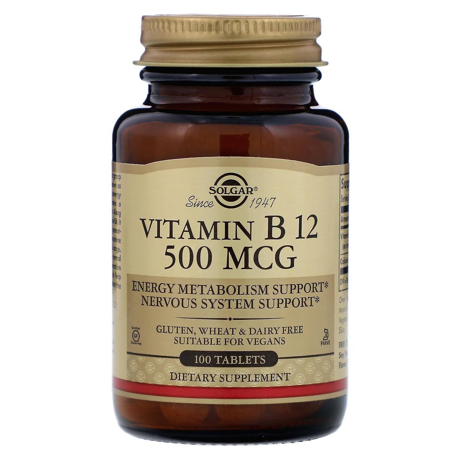Solgar Vitamin B12 Dietary Supplement - 100ct
