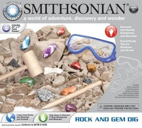 Smithsonian Educational Activities Rock and Gem Dig Science Kit