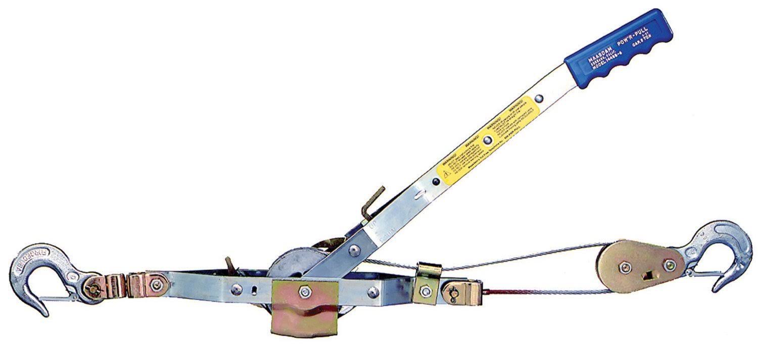 Maasdam Power Puller Lever Hoist with Steel Handle - 2 Ton Capacity, 3/16" Wire Size, 6' Lifting Height