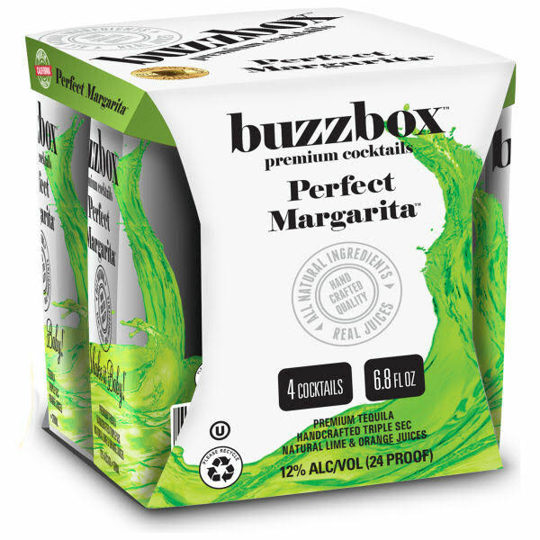 Buzzbox Perfect Margarita Cocktails - 200ml, x4