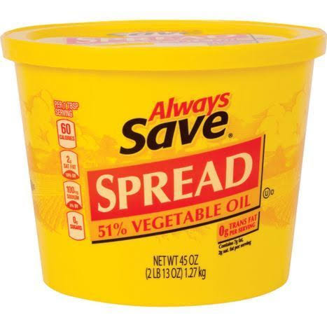 Always Save 51% Vegetable Oil Spread - 45 oz