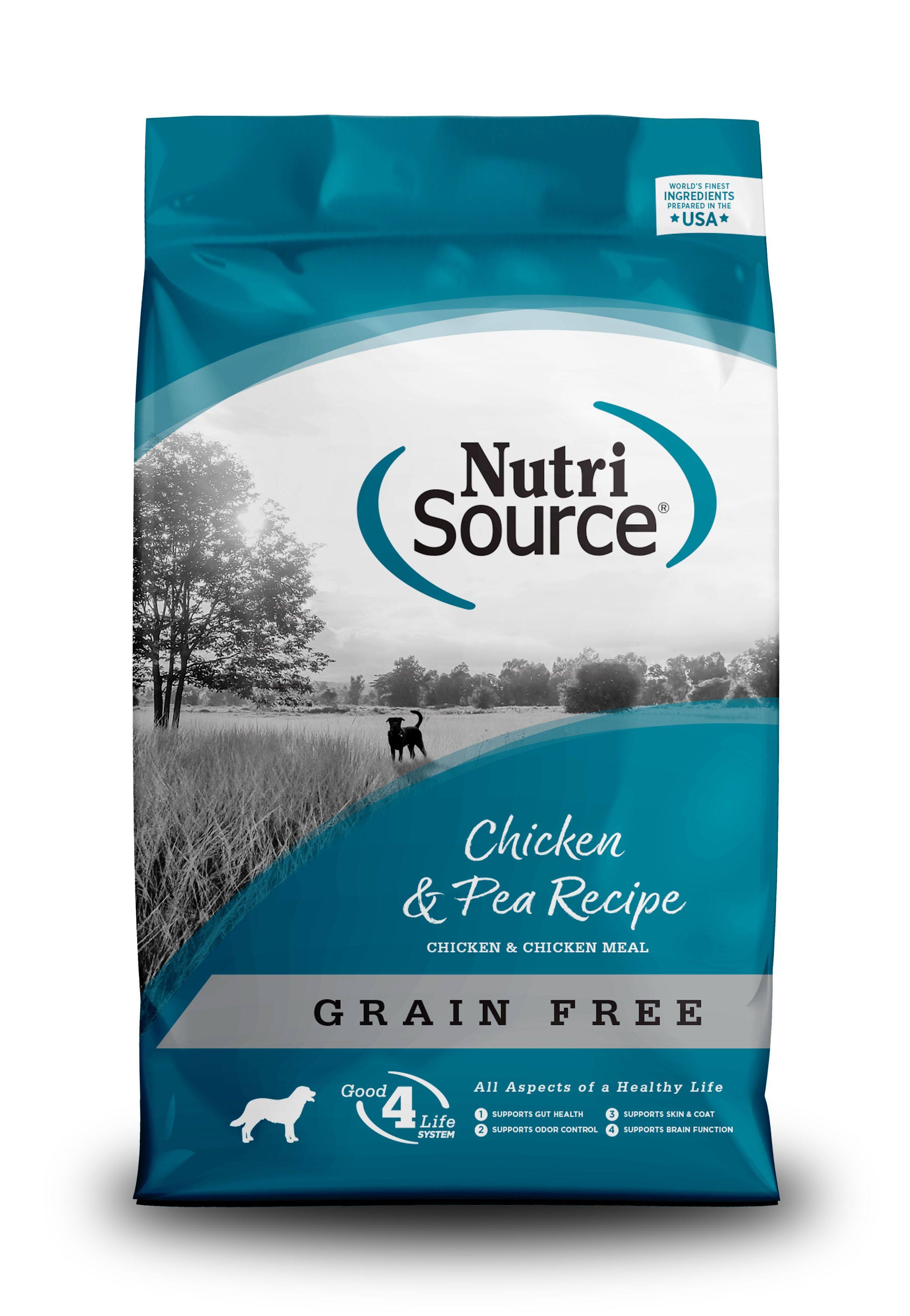 NutriSource Grain Free Chicken & Pea Dry Dog Food, 30-lb