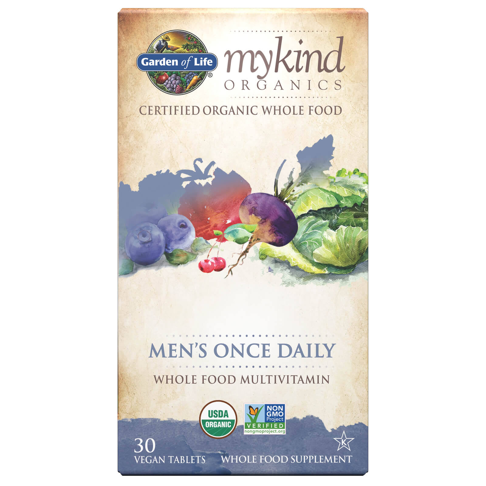 Garden of Life - MyKind Organics Men's Once Daily - 30 Vegan Tablets