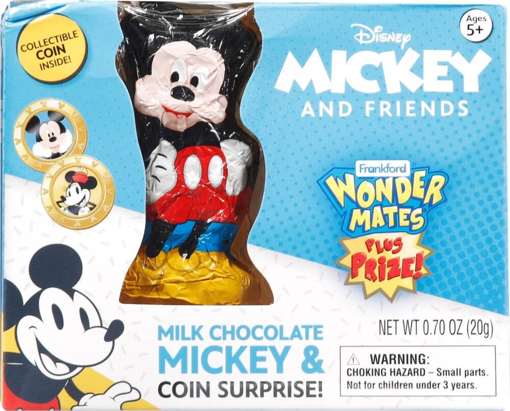 Frankford Disney Mickey and Friends Milk Chocolate Mickey & Coin Surprise, Wonder Mates Plus Prize! - 0.70 oz