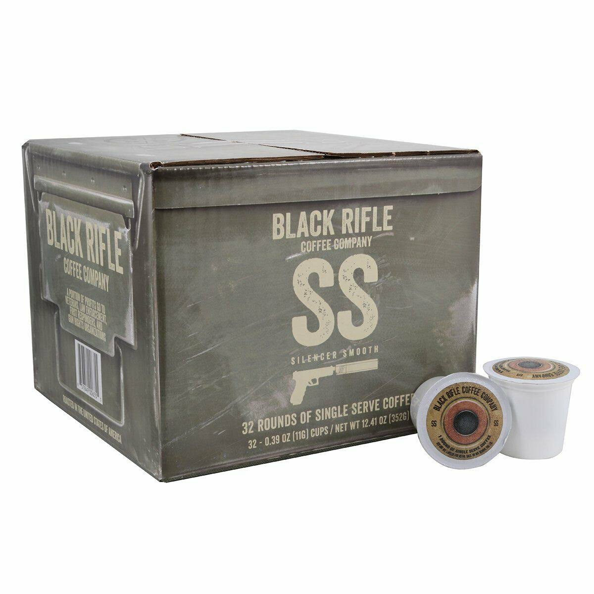Black Rifle Coffee Company Silencer Smooth Coffee Rounds for Single Serve Brewing Machines - 32pcs