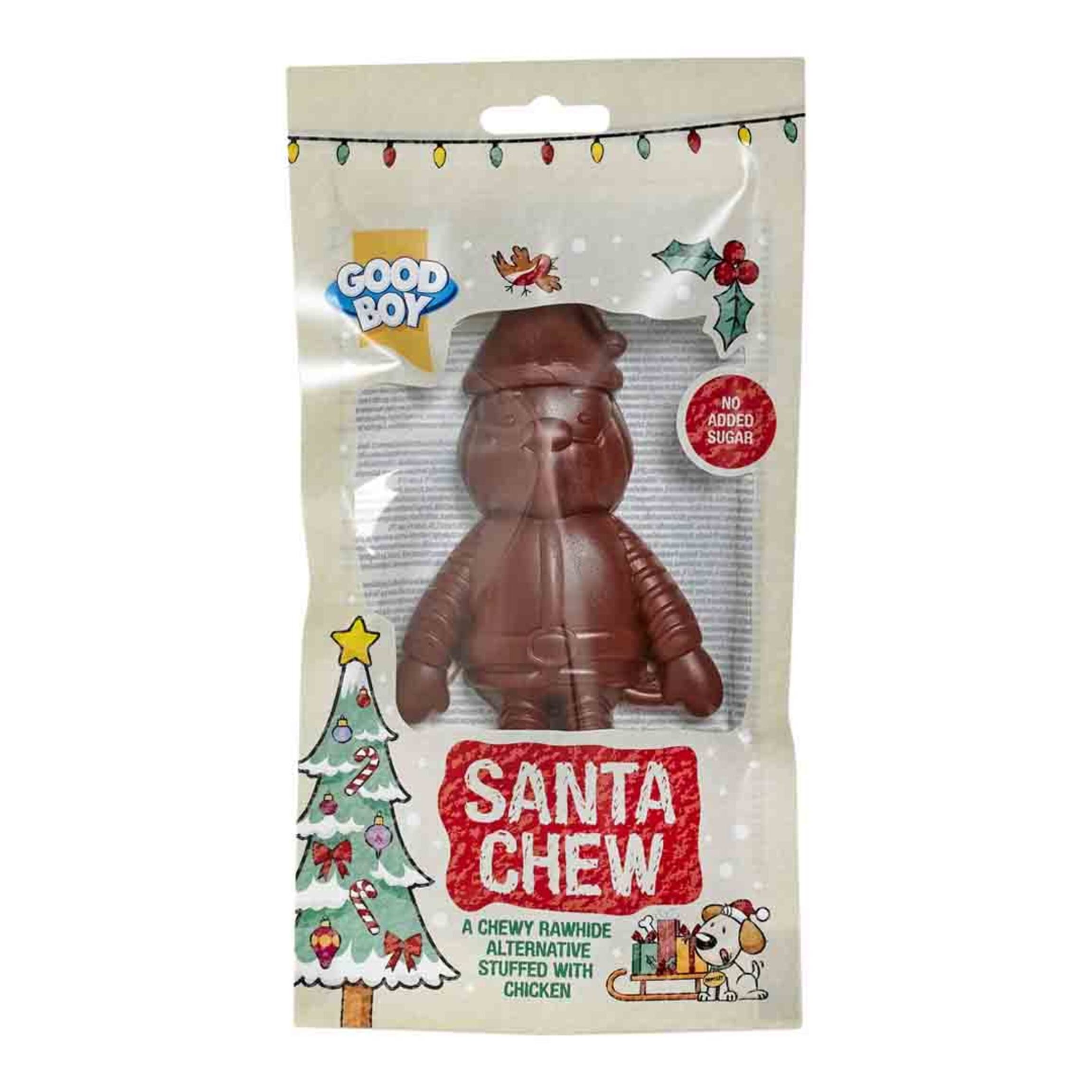 Good Boy Christmas Santa Chew Stuffed with Chicken Dog Treat
