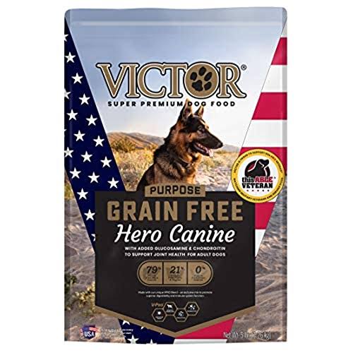 Victor Super Premium Dog Food – Purpose - Grain Free Hero Canine – Premium Gluten Free Dog Food For Active Adult Dogs – High Protein with Glucosamine